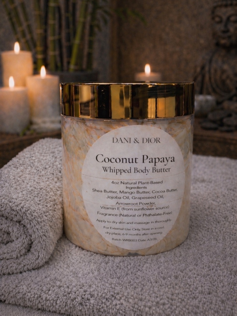 4oz Coconut Papaya Whipped Body Butter